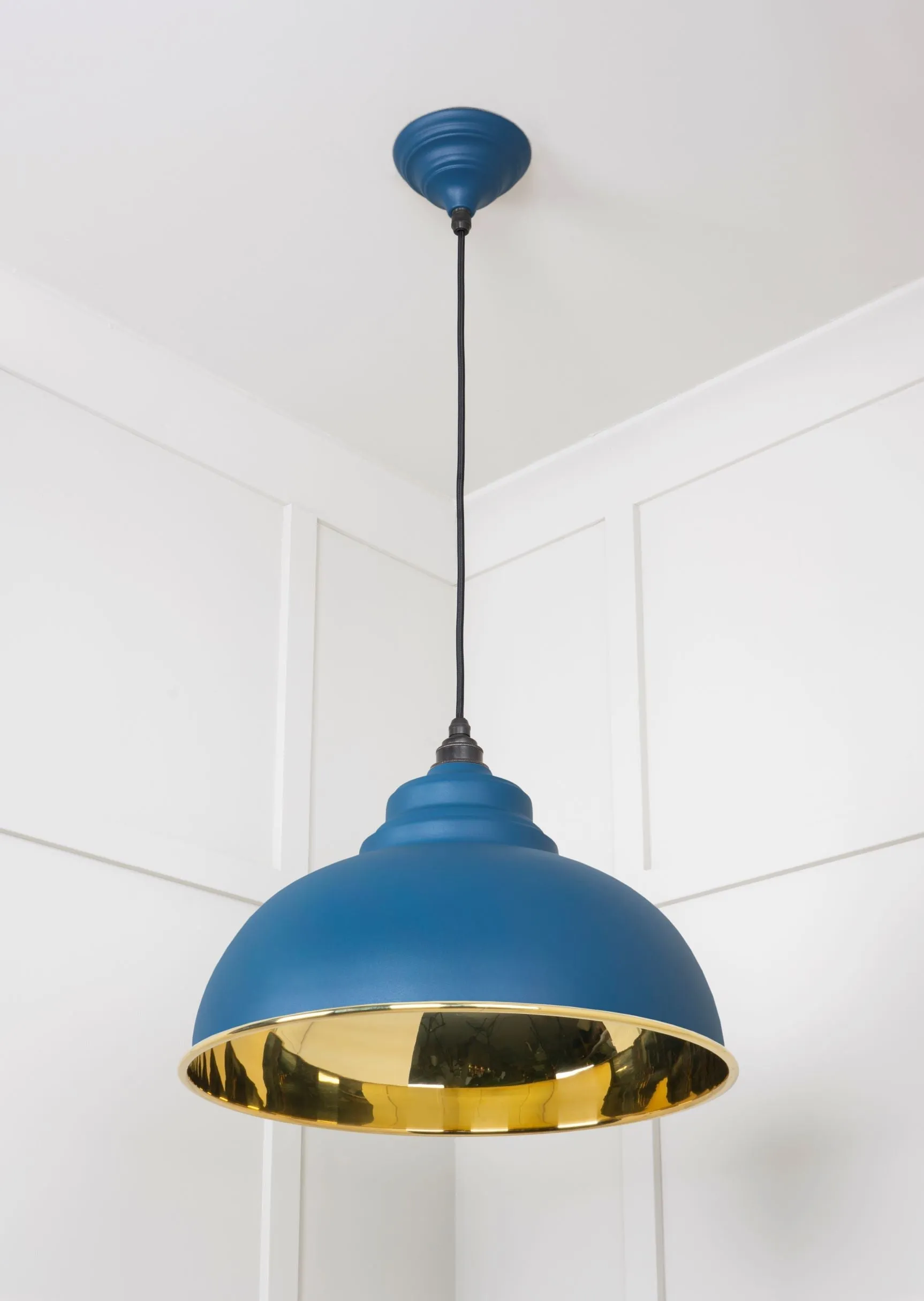 From The Anvil Smooth Brass Harborne Pendant Light
