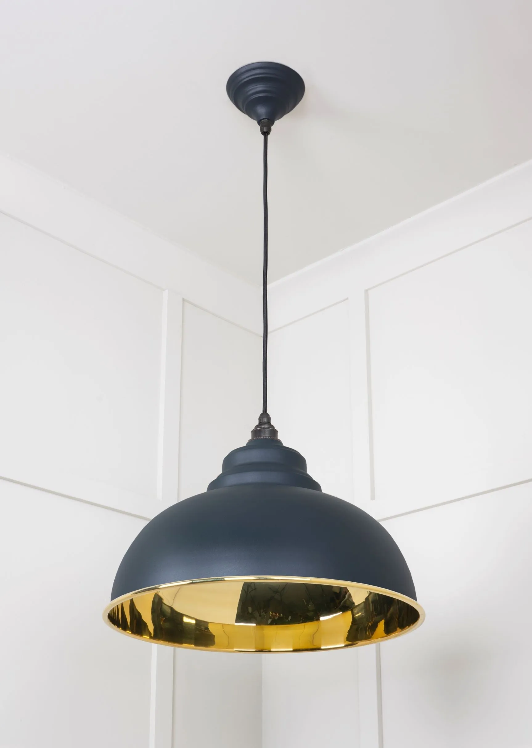 From The Anvil Smooth Brass Harborne Pendant Light