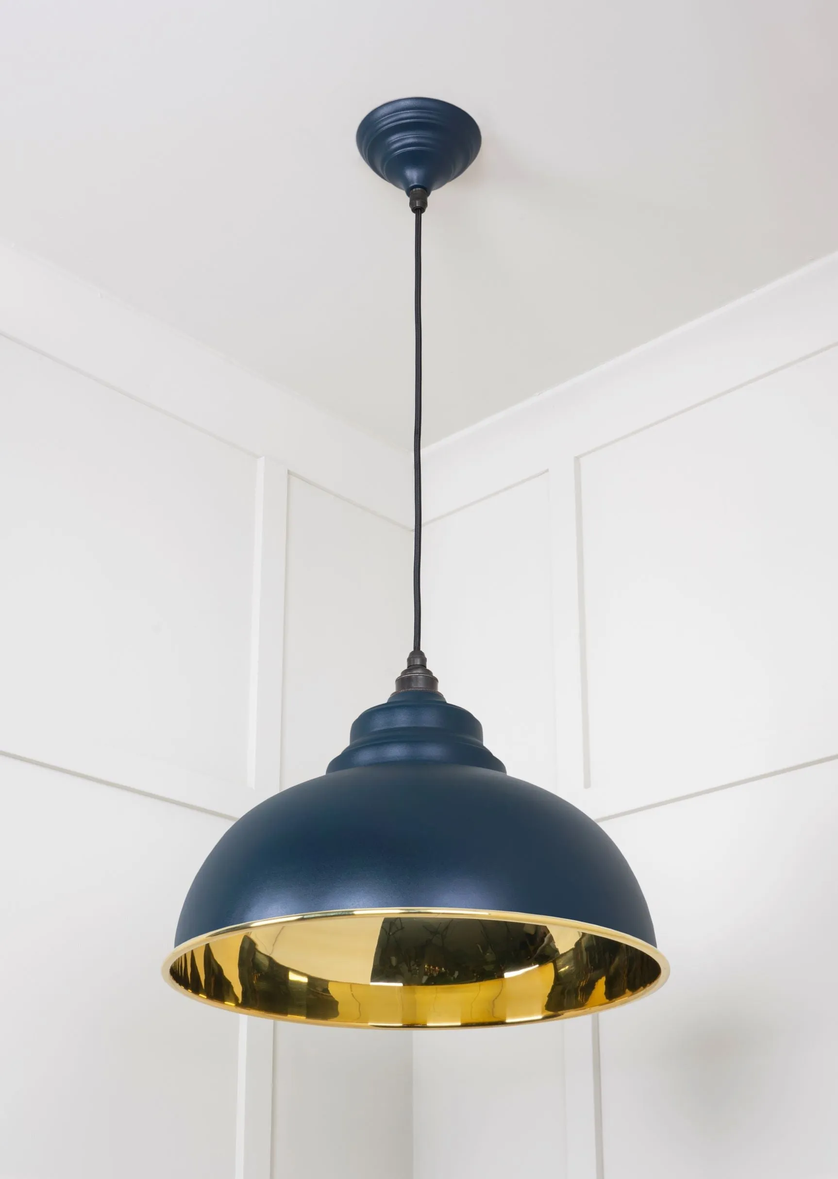 From The Anvil Smooth Brass Harborne Pendant Light