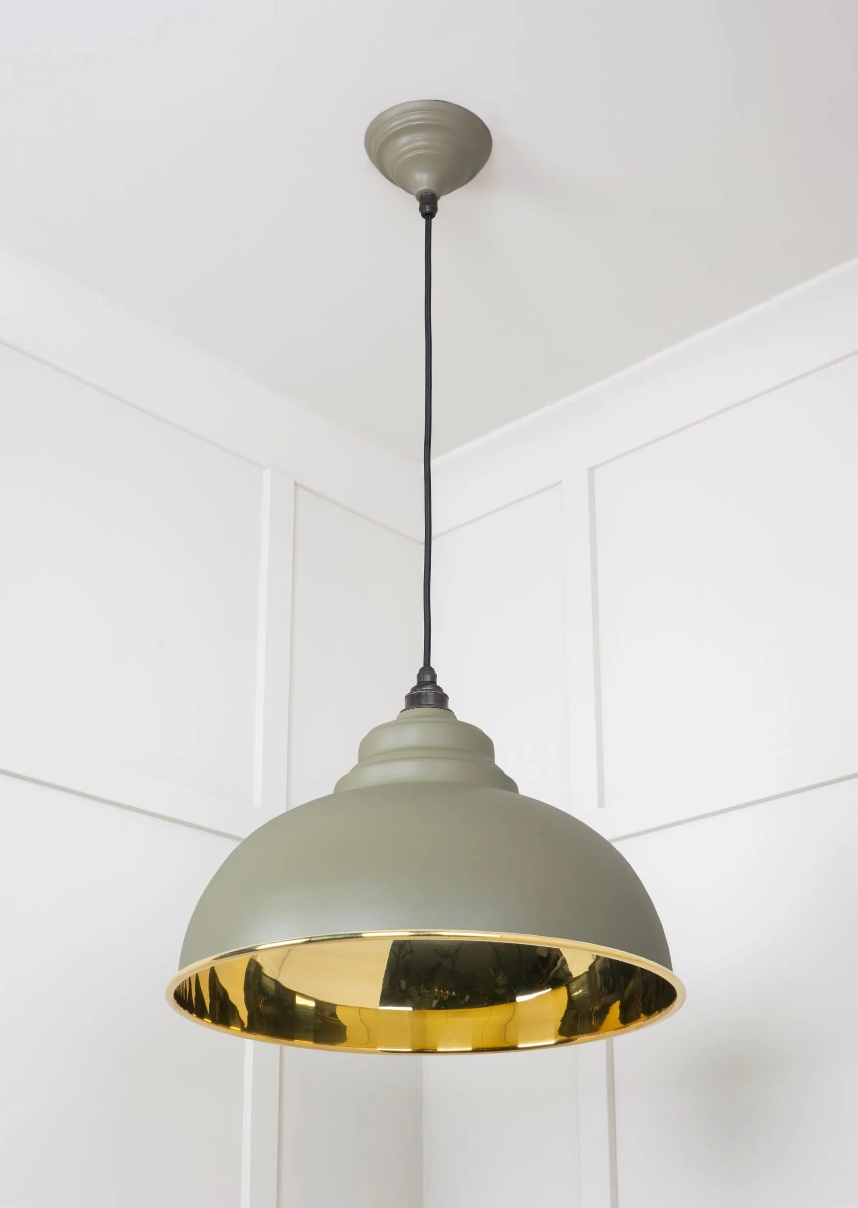 From The Anvil Smooth Brass Harborne Pendant Light