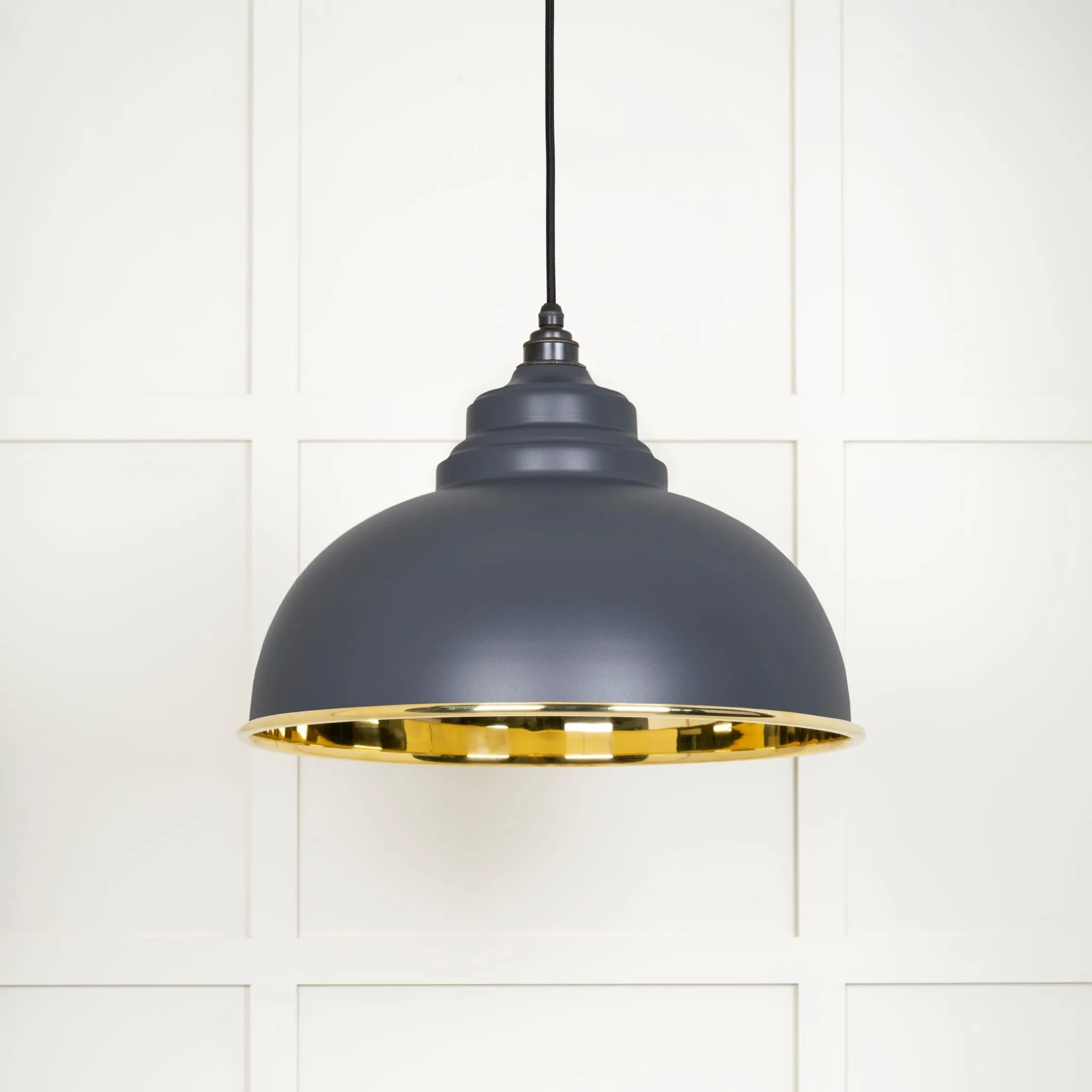 From The Anvil Smooth Brass Harborne Pendant Light