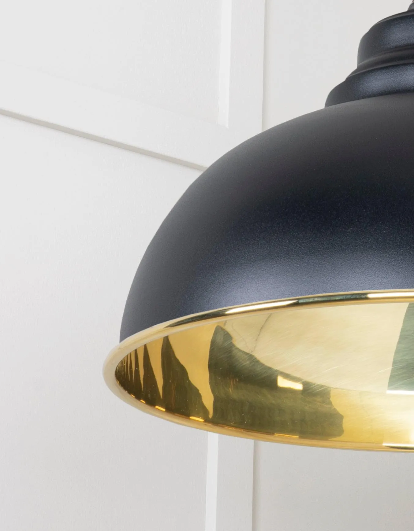 From The Anvil Smooth Brass Harborne Pendant Light