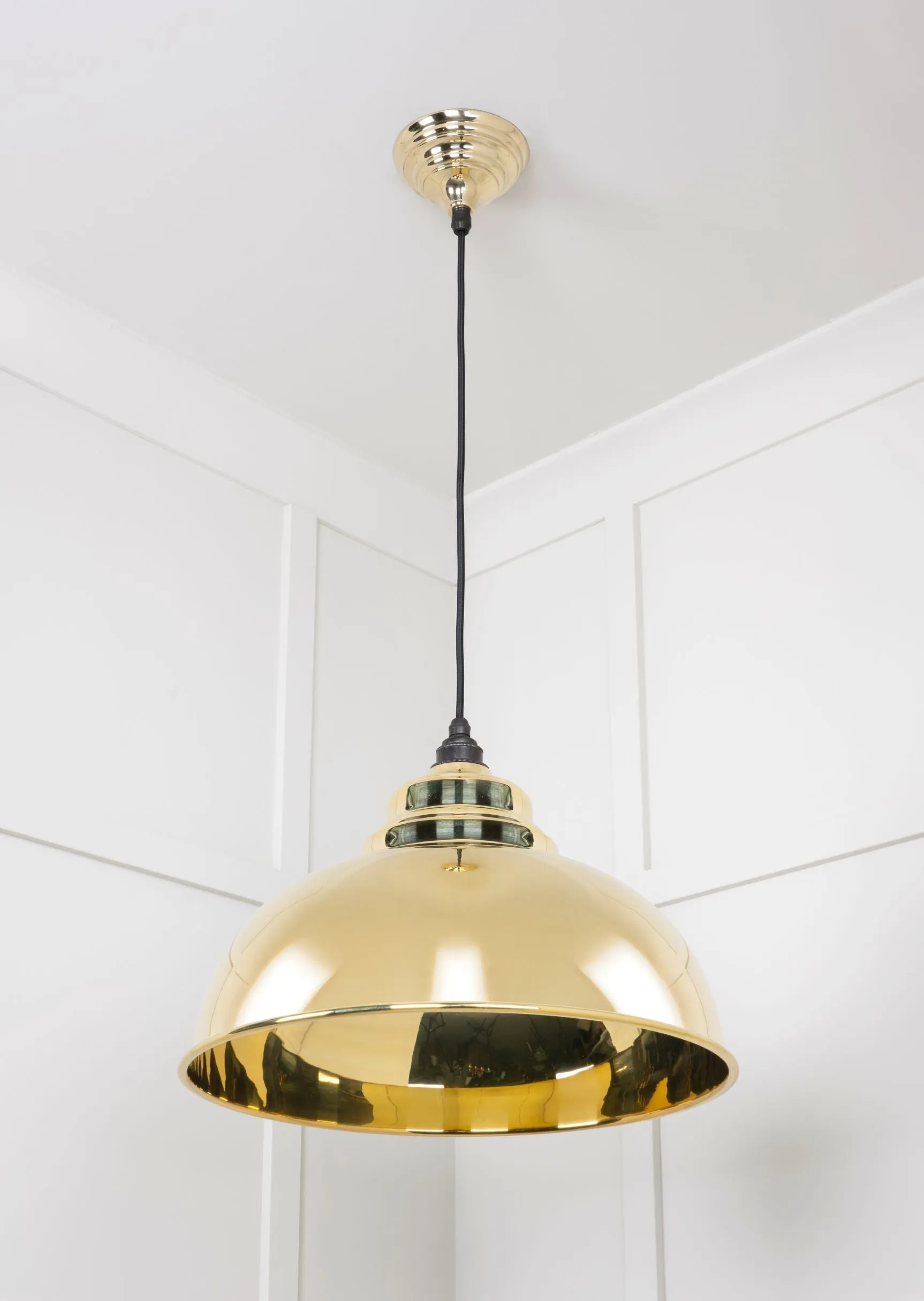 From The Anvil Smooth Brass Harborne Pendant Light