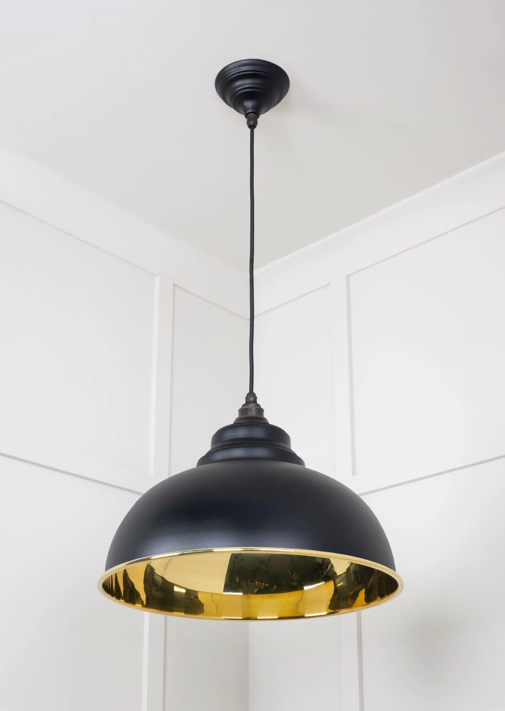 From The Anvil Smooth Brass Harborne Pendant Light
