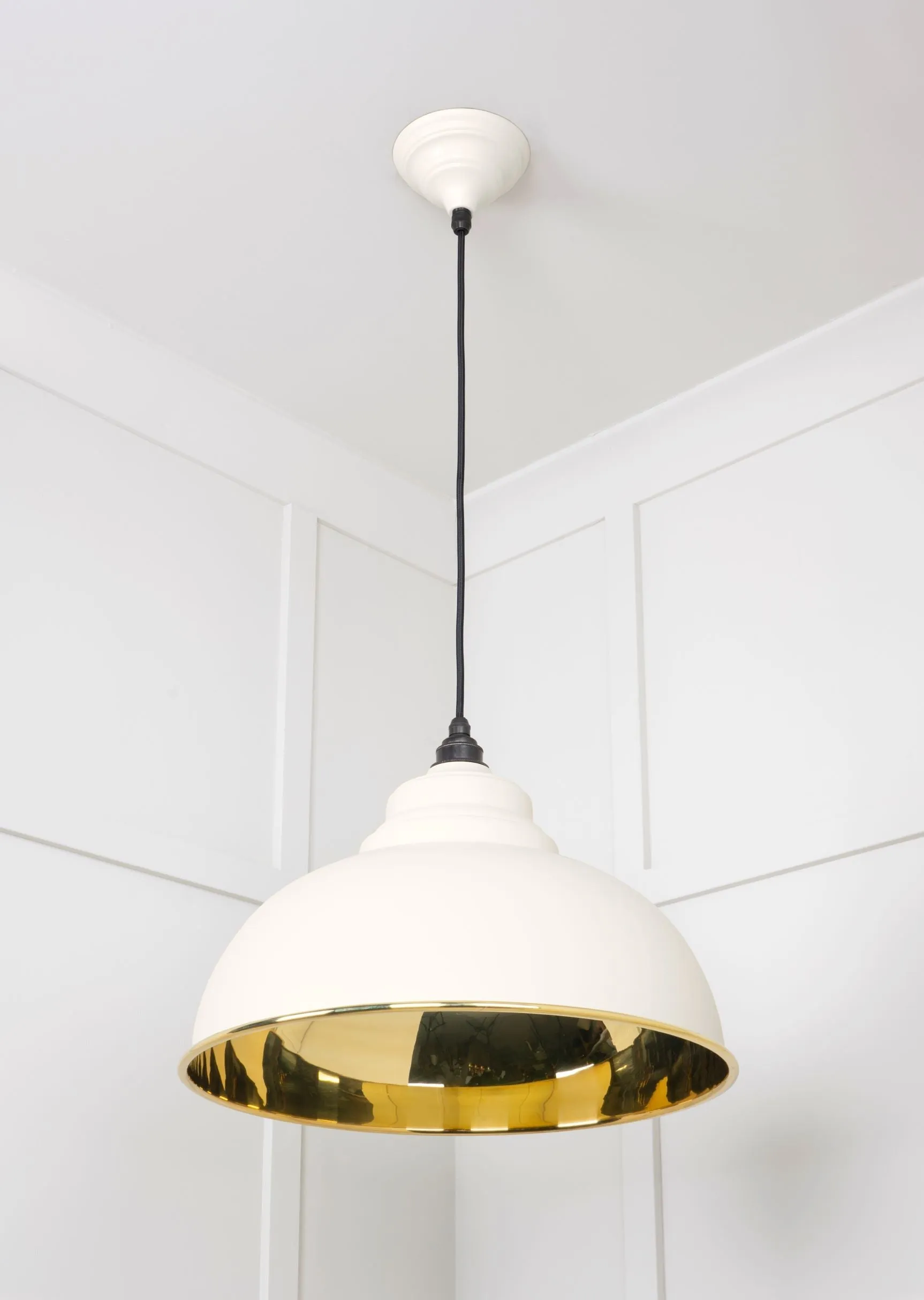 From The Anvil Smooth Brass Harborne Pendant Light