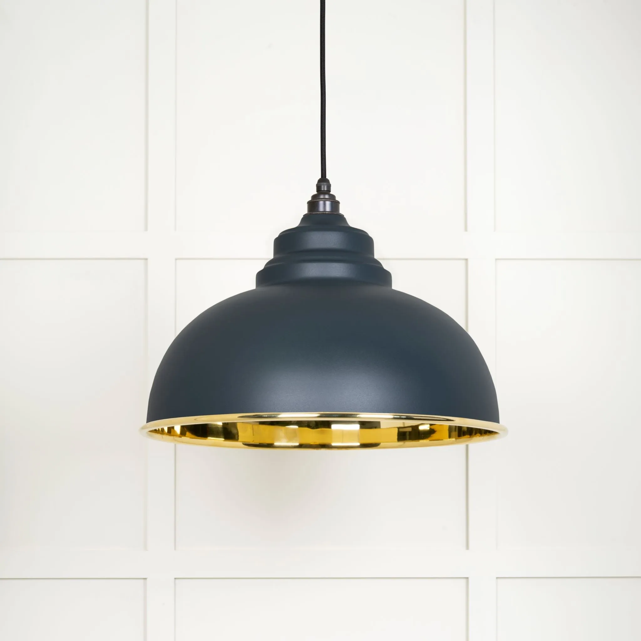 From The Anvil Smooth Brass Harborne Pendant Light