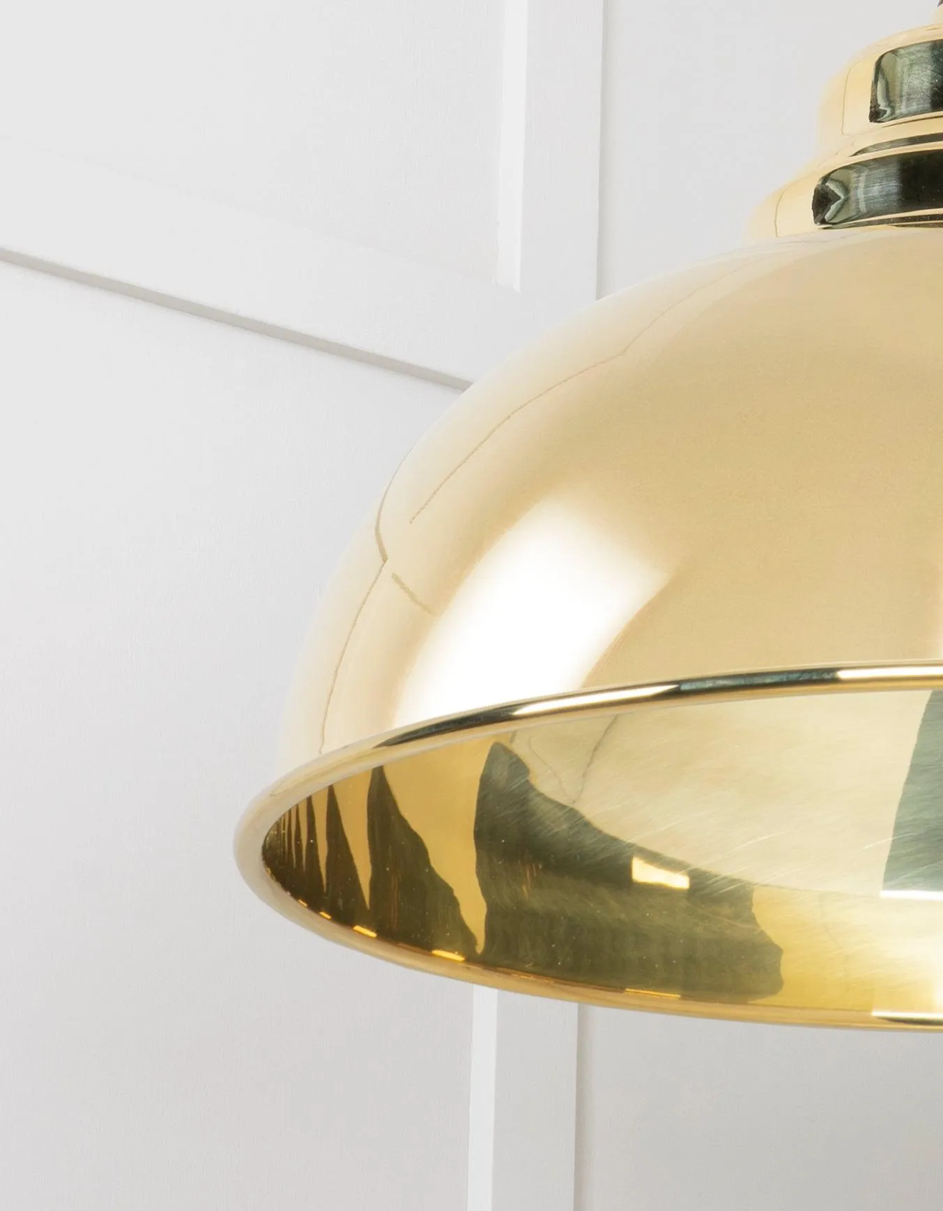 From The Anvil Smooth Brass Harborne Pendant Light