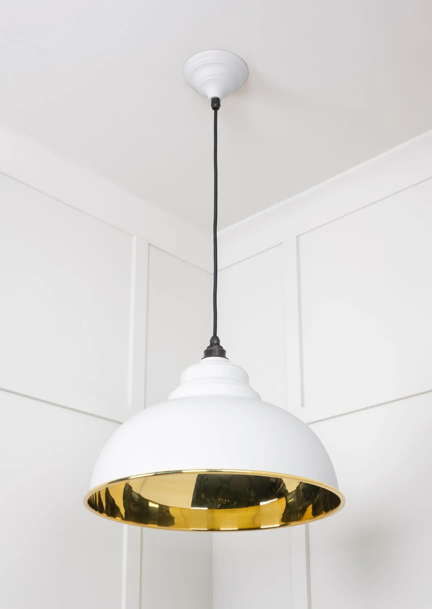 From The Anvil Smooth Brass Harborne Pendant Light