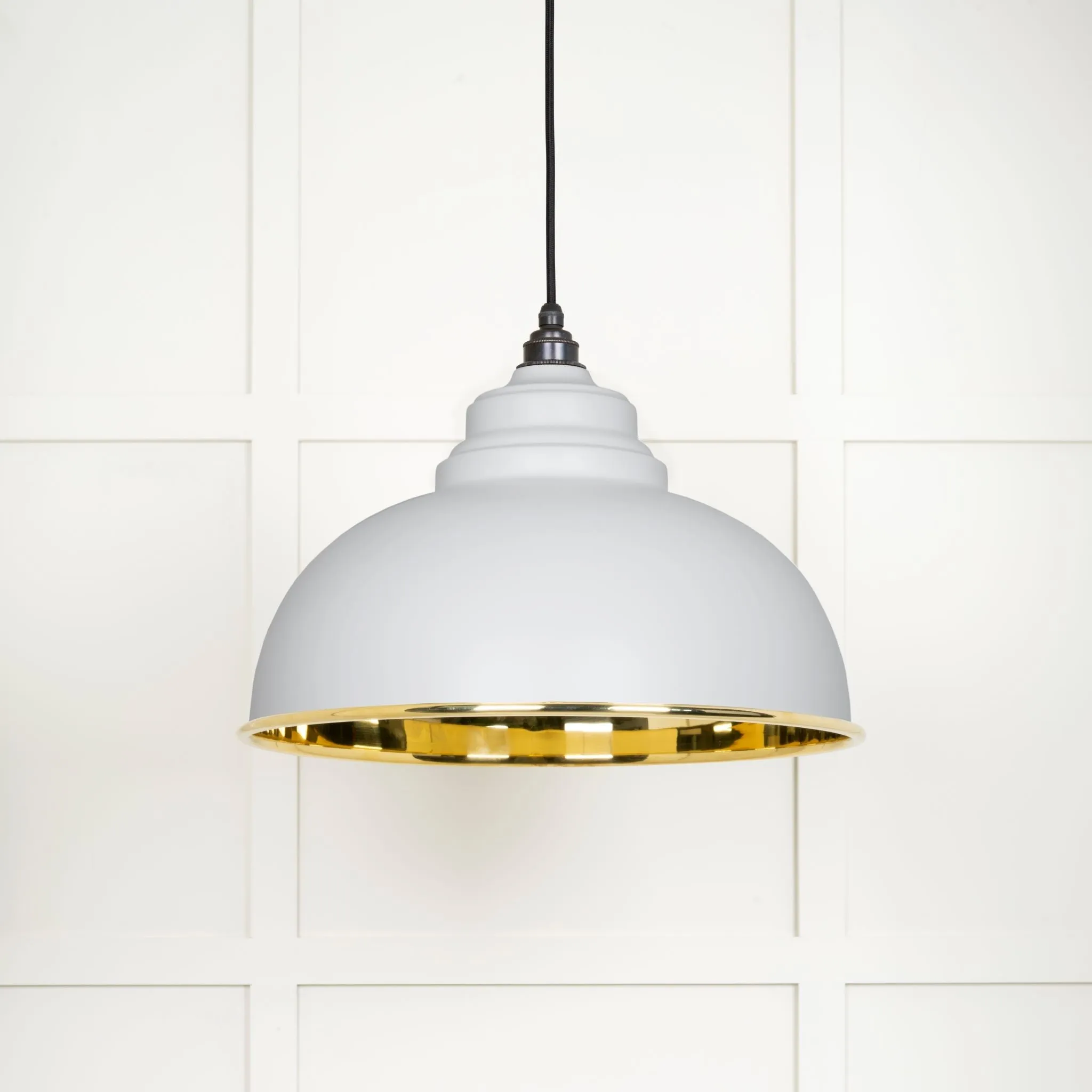 From The Anvil Smooth Brass Harborne Pendant Light