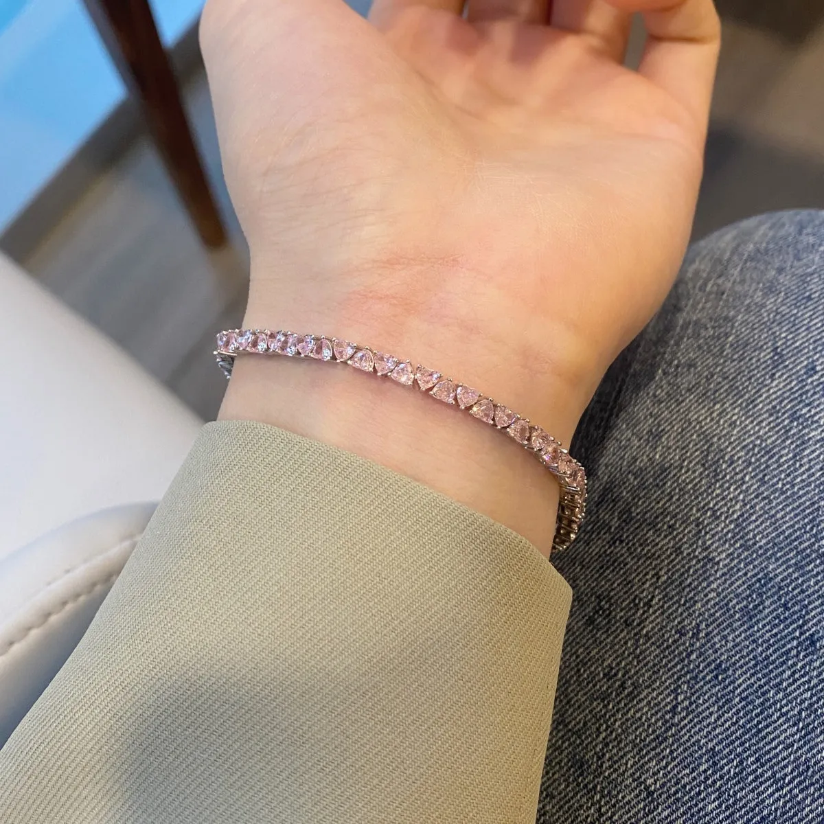 [Goodv]Dazzling Romantic Heart Shape Lover Bracelet