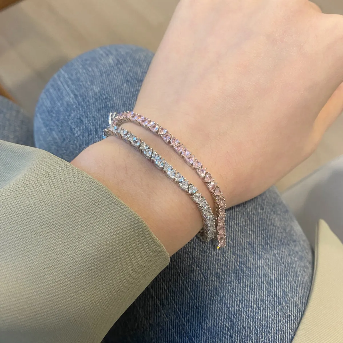 [Goodv]Dazzling Romantic Heart Shape Lover Bracelet