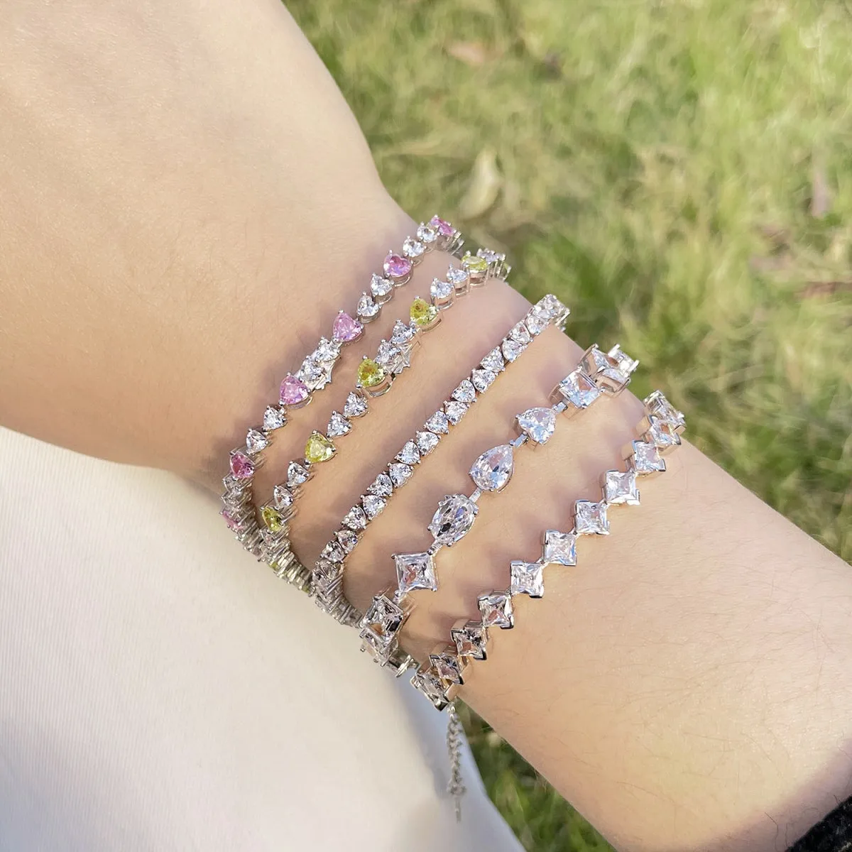 [Goodv]Dazzling Romantic Heart Shape Lover Bracelet