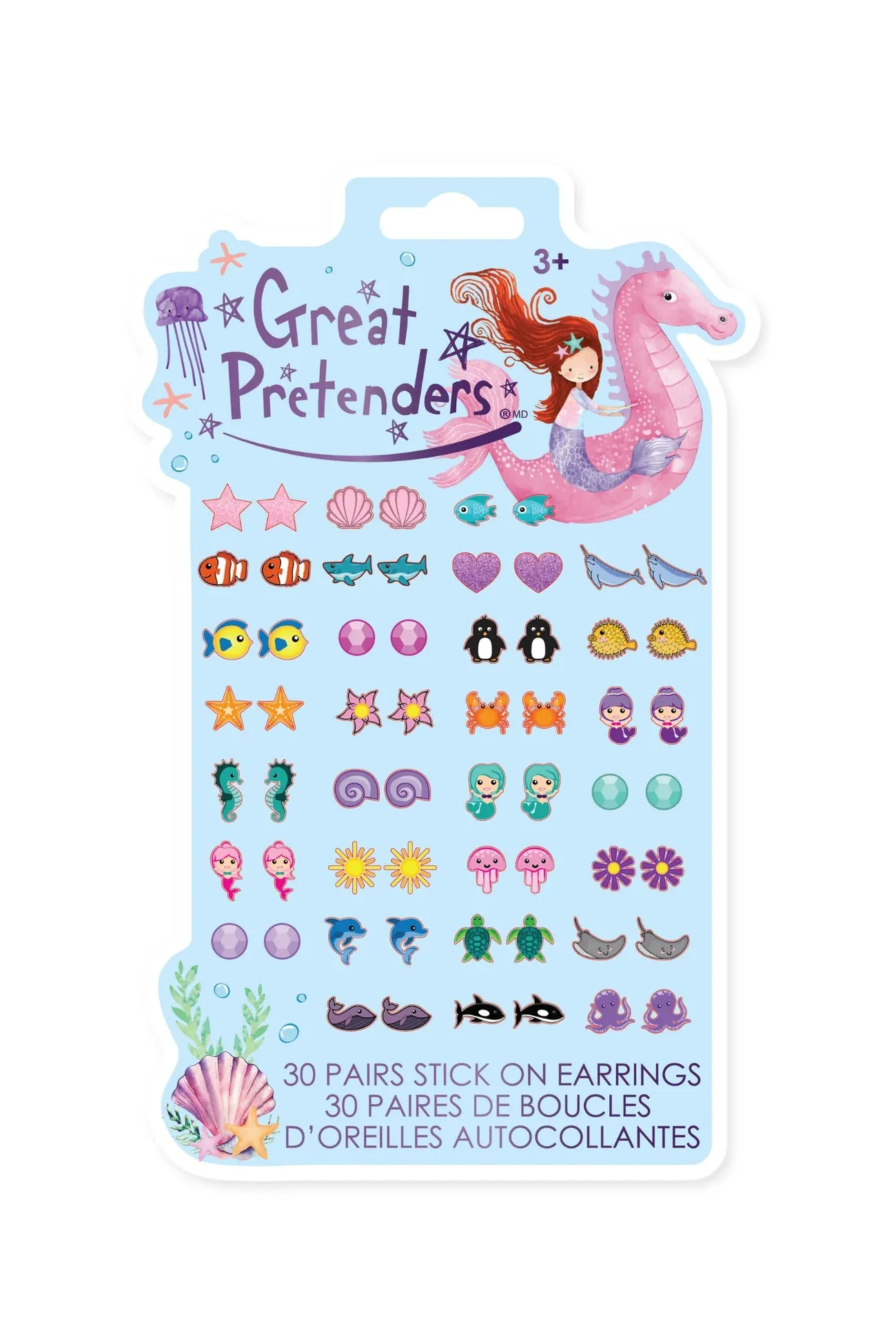 Great Pretenders Mermaid Ocean Sticker Earrings