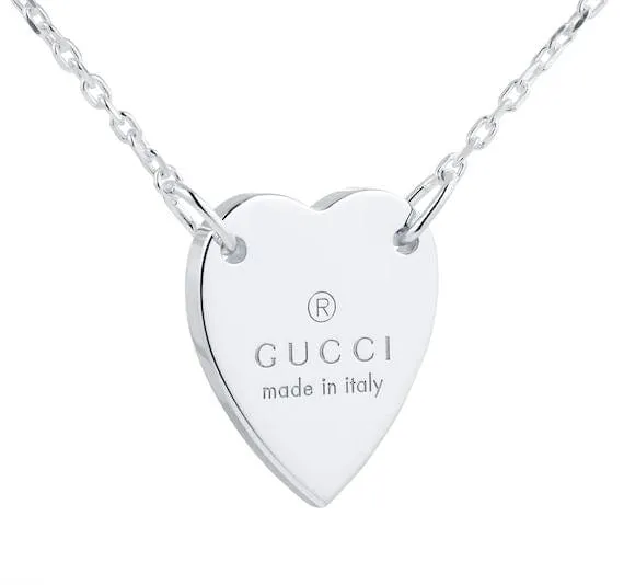 Gucci Sterling Trademark Heart Bracelet 7.25"