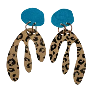 Hand Dyed Colourful Leather Earrings