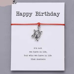 Happy Birthday Gift Bracelet for Women Men Kids