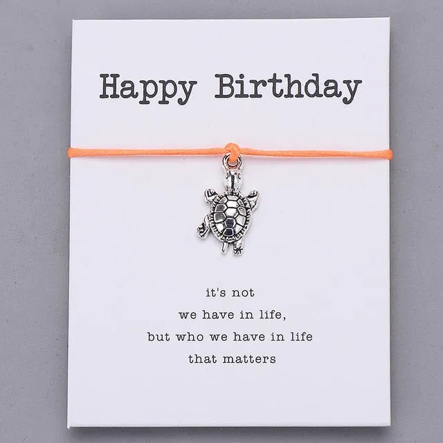 Happy Birthday Gift Bracelet for Women Men Kids