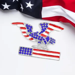 iLLASPARKZ Enamel American USA Flag Eagle Pin Brooch