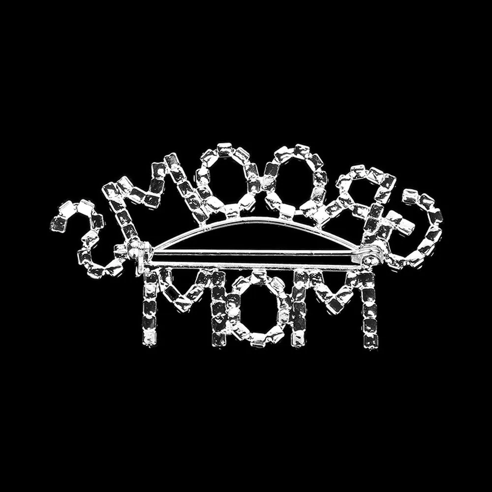 iLLASPARKZ GROOMS MOM Rhinestone Pin Brooch