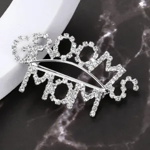 iLLASPARKZ GROOMS MOM Rhinestone Pin Brooch