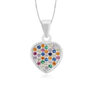 Illuminating 925 Rhodium Plated Color Pop Pendants