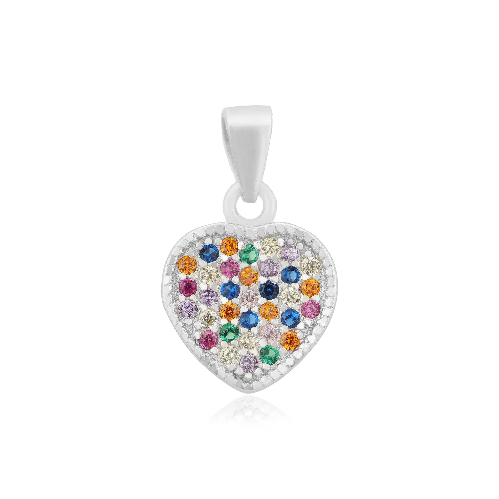 Illuminating 925 Rhodium Plated Color Pop Pendants