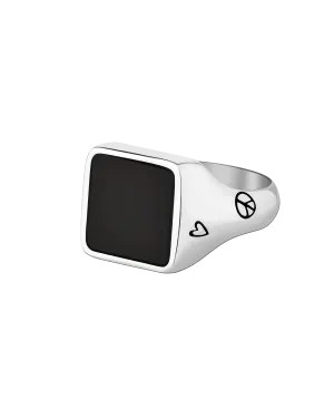 JIMI signet ring with black onyx