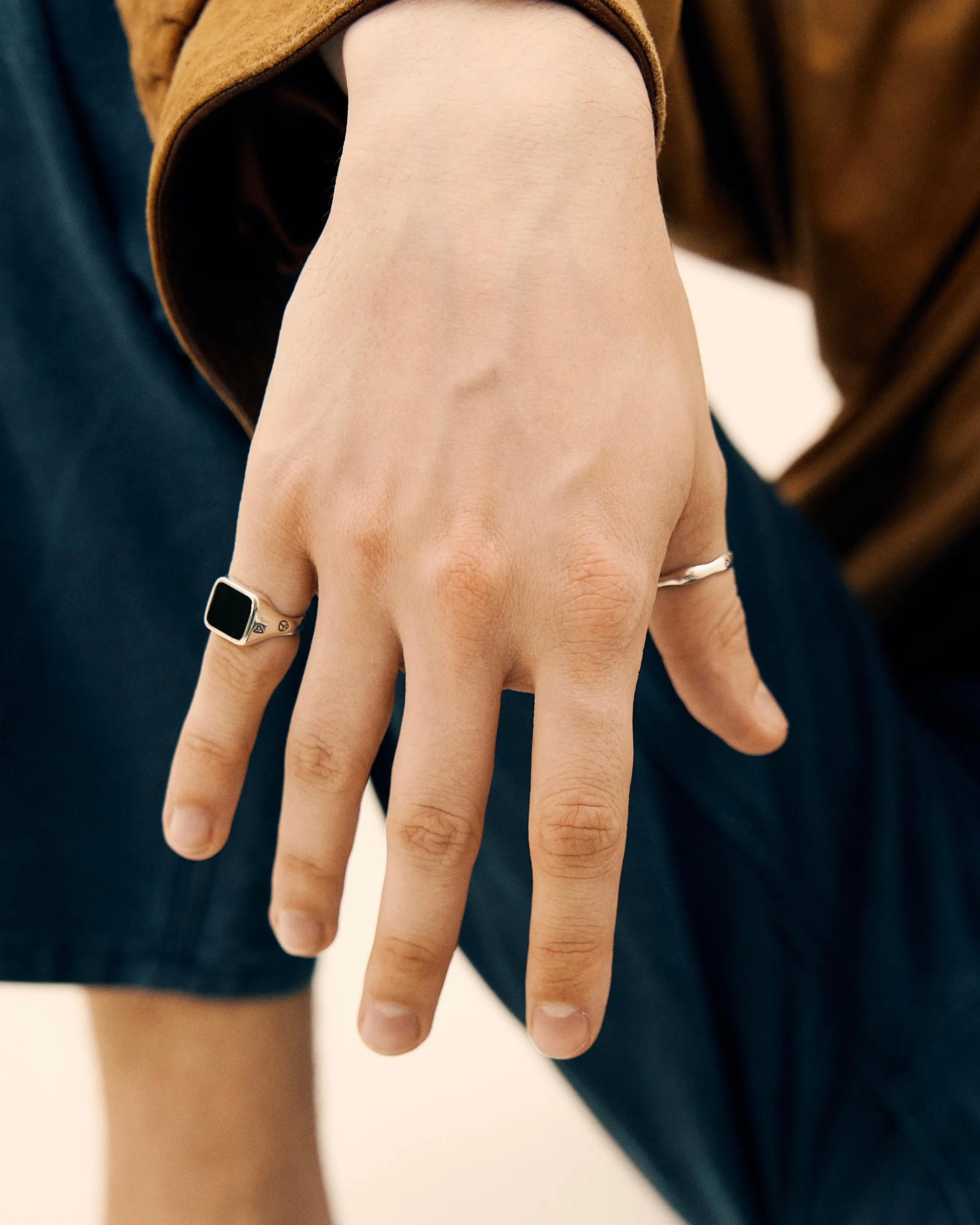 JIMI signet ring with black onyx
