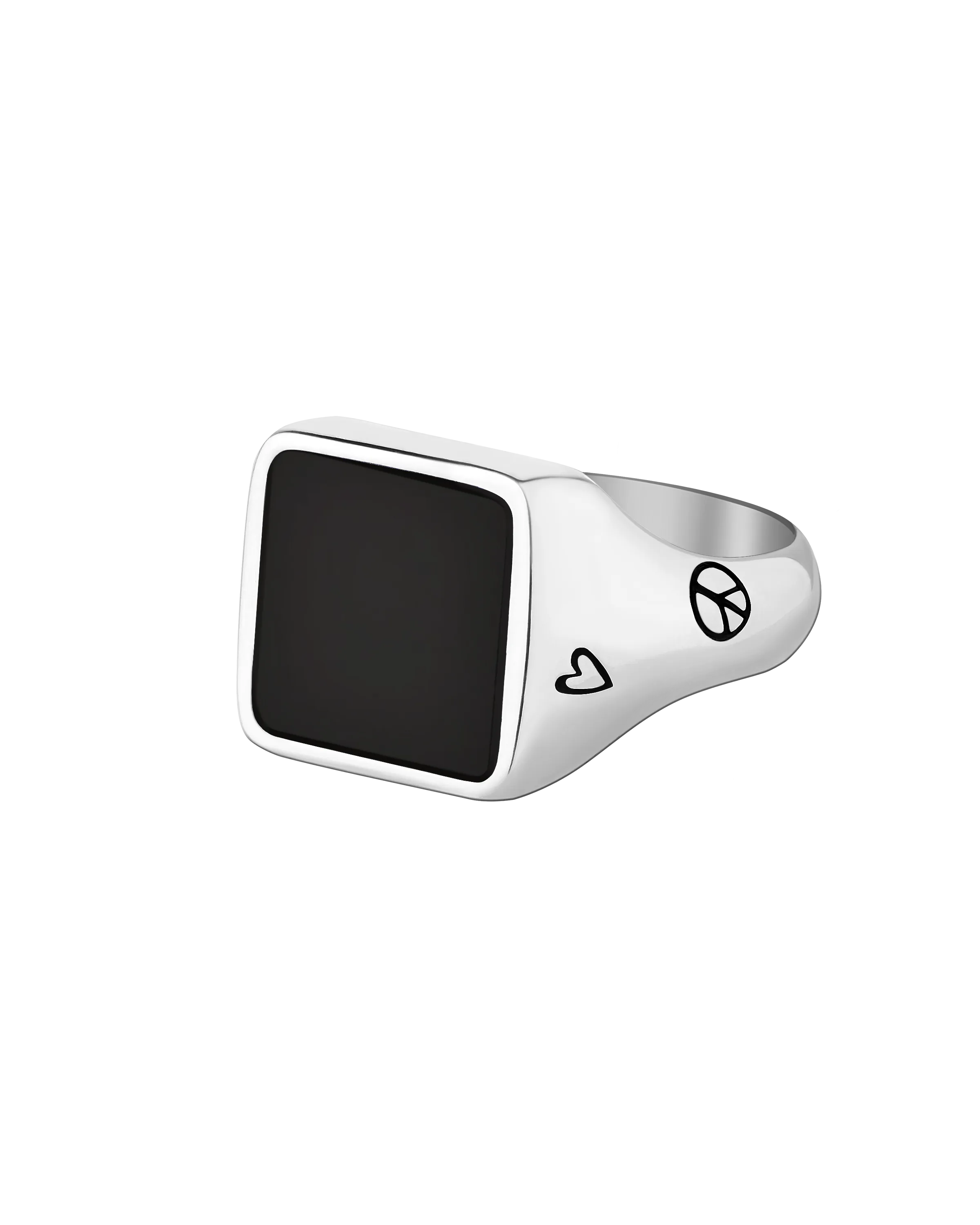 JIMI signet ring with black onyx
