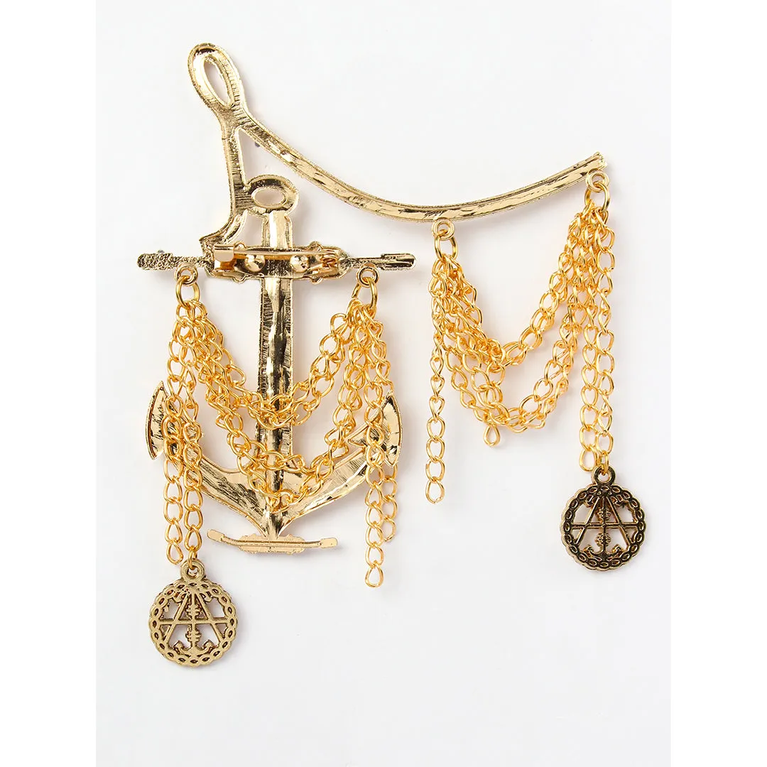 Kavove Chime Cruiser Golden Colour Brooch