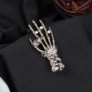 Kavove Ghostly Grasp Silver Colour Brooch