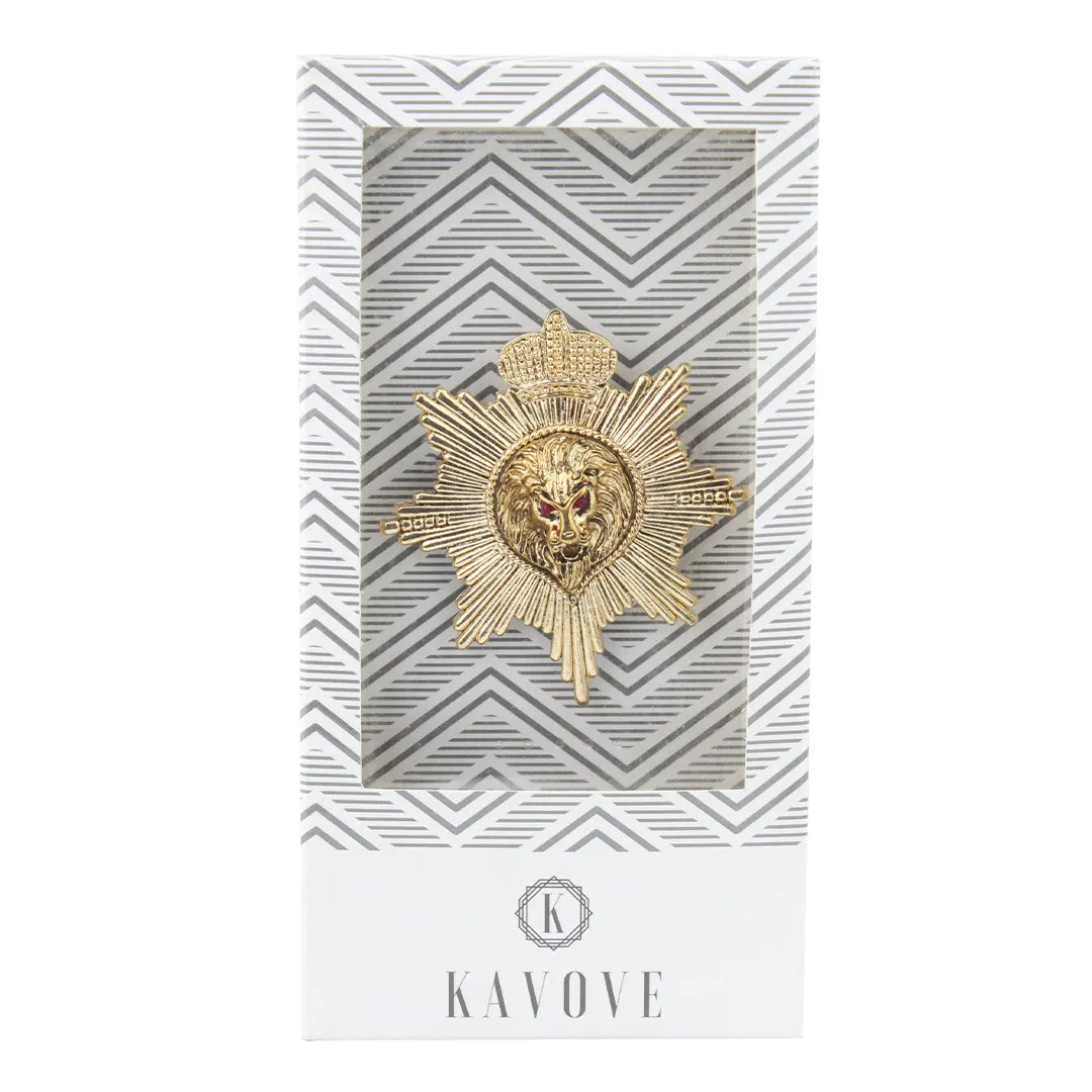 Kavove Lion’s Dominion Golden Colour Lapel Pin