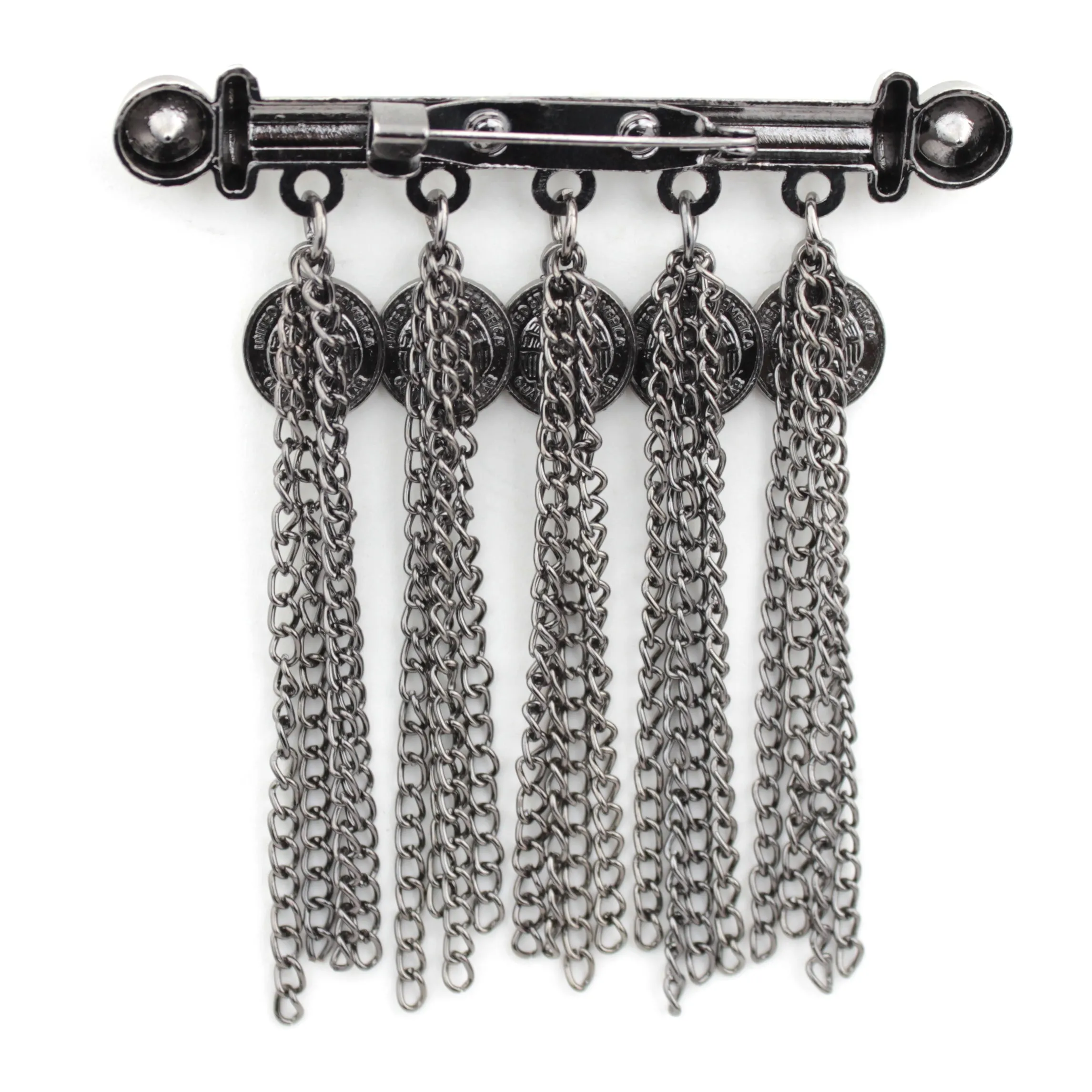 Kavove The Coin Collector Grey Colour Brooch
