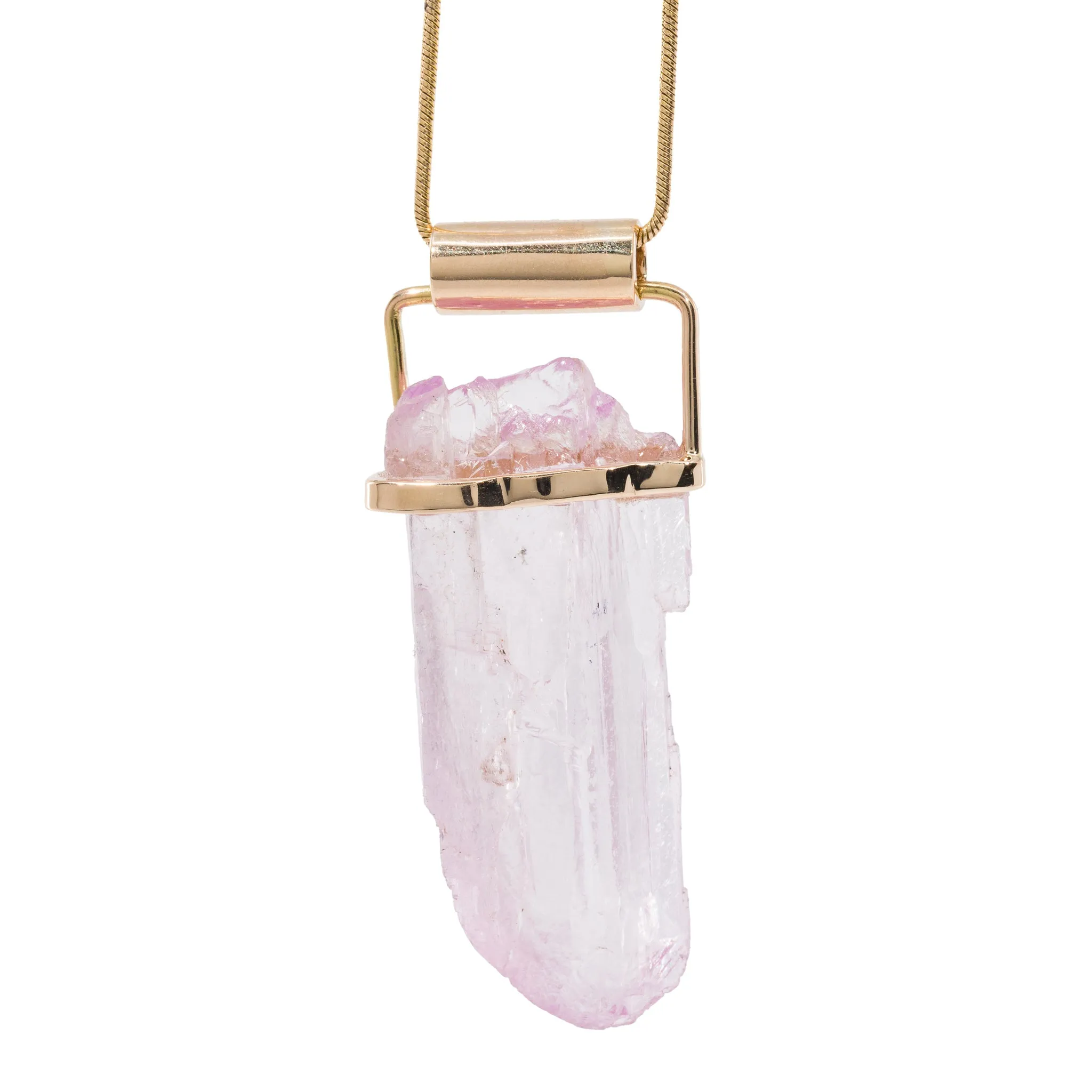 Kunzite 45.08 Carat 14k Natural Crystal Pendant