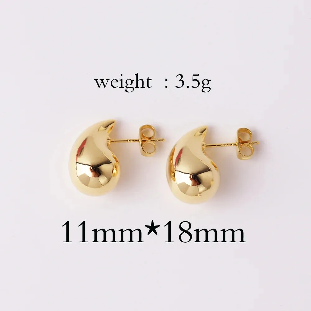 Lady Glams Asscher Oversized Chunky Gold Drop Earrings – Make a Statement with Timeless Elegance
