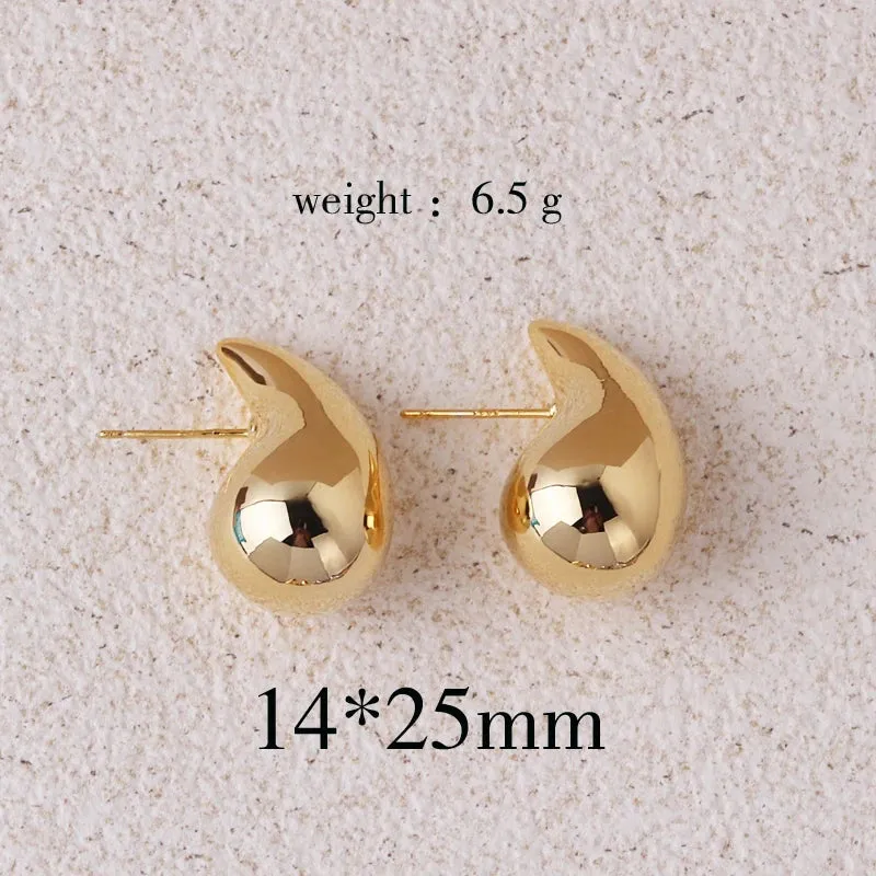 Lady Glams Asscher Oversized Chunky Gold Drop Earrings – Make a Statement with Timeless Elegance