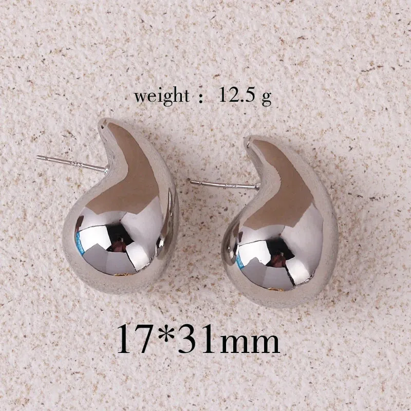 Lady Glams Asscher Oversized Chunky Gold Drop Earrings – Make a Statement with Timeless Elegance