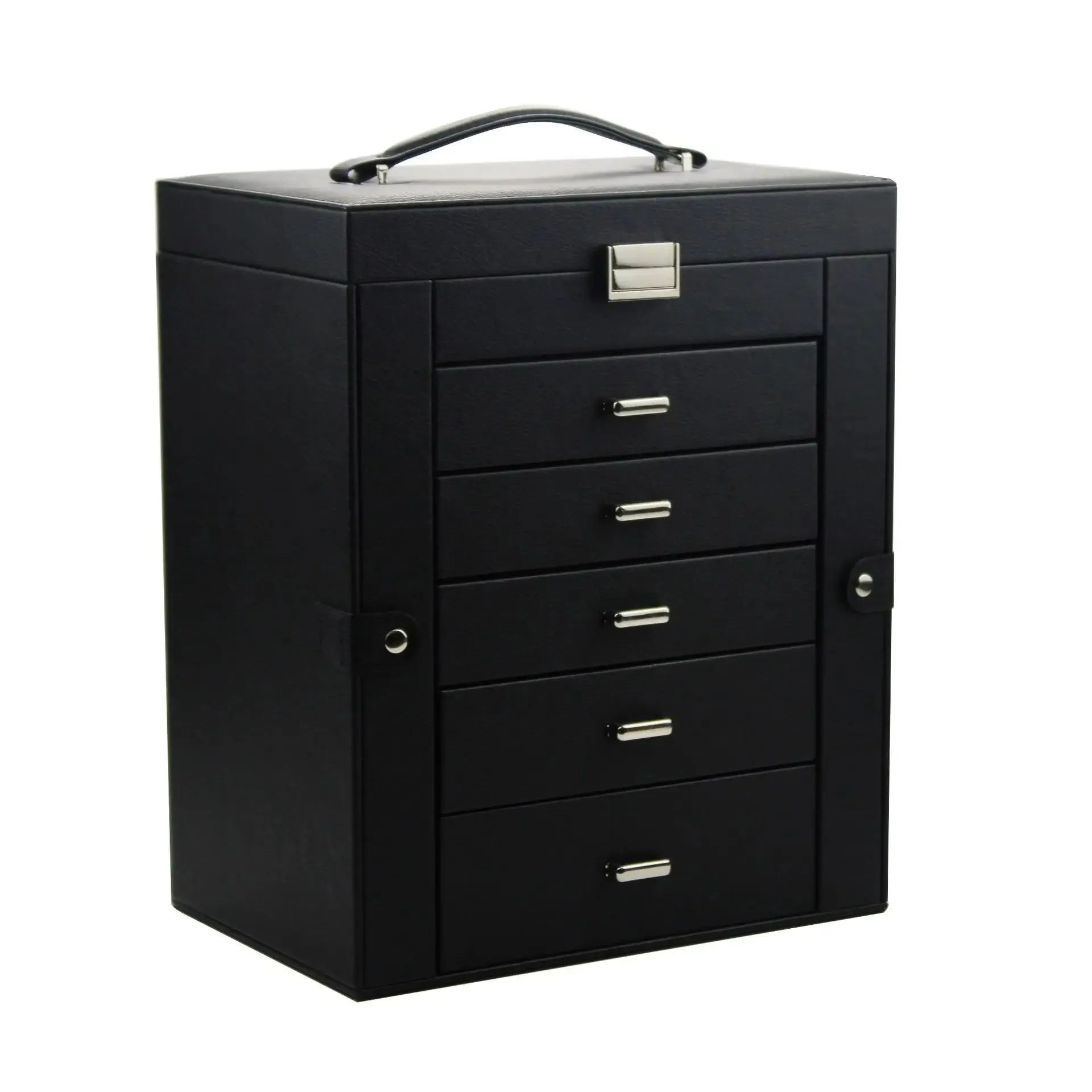 Leather 5-Layer Drawer Jewelry Storage Box - Large Capacity Organizer for Necklaces, Bracelets, Pendants