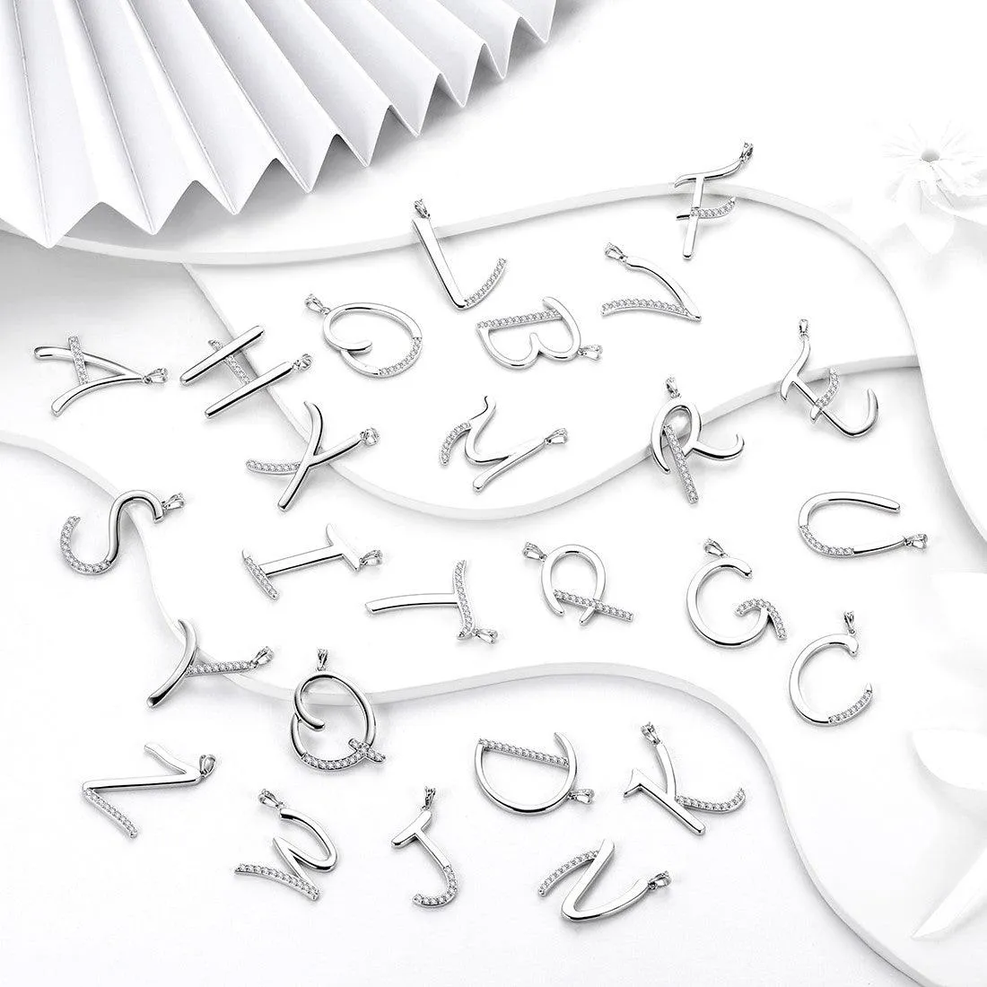 Letter Initial Z Necklaces Pendant Women Girls Name Jewelry Gift 925 Sterling Silver