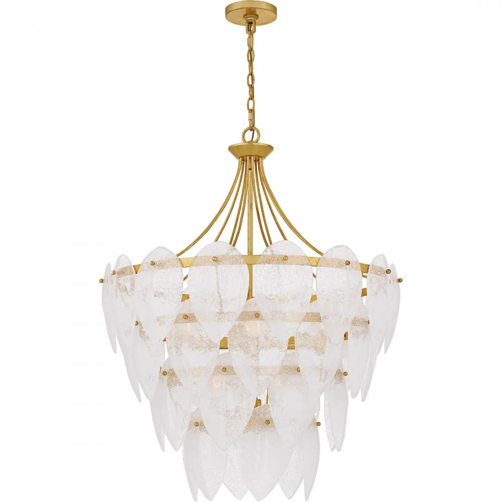 Lilestone 7-Light Gold Leaf Pendant