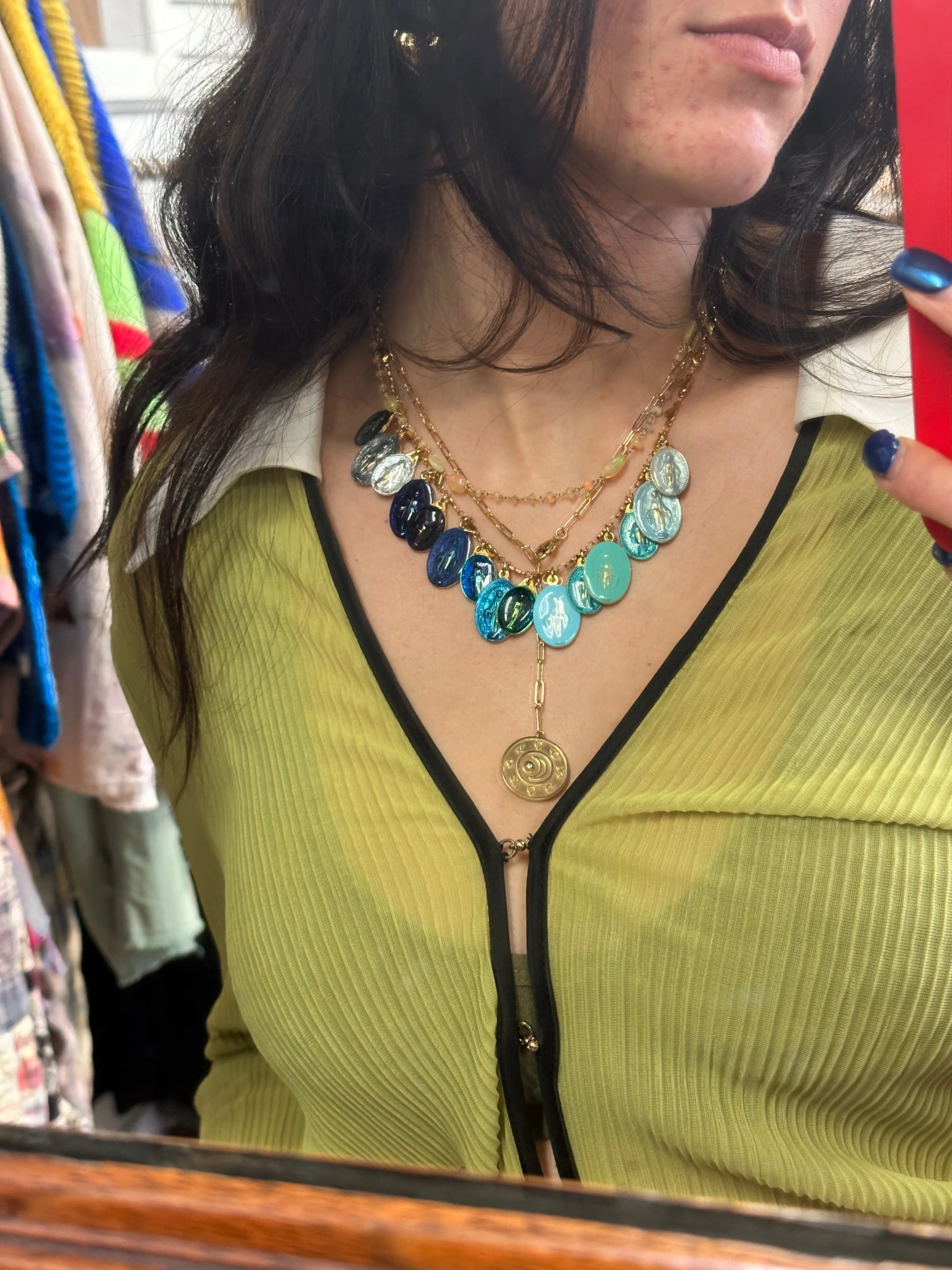 Long Pierce Opal Necklace