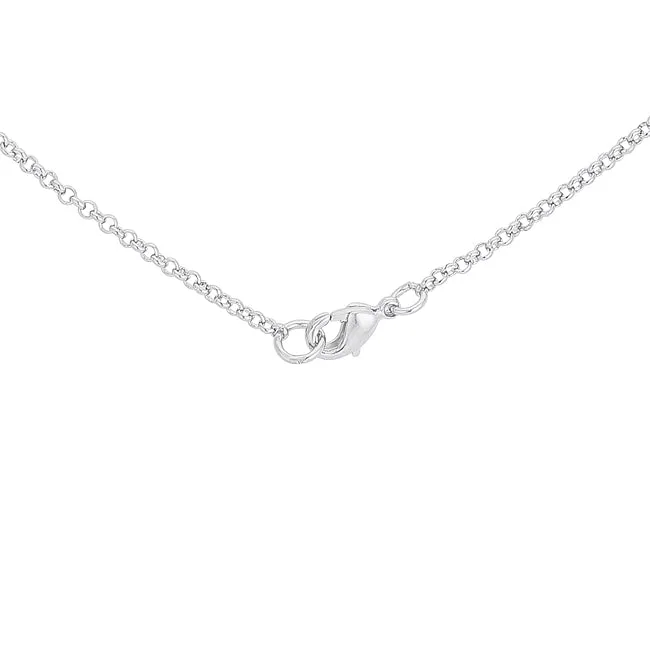 LOVCIA Elegant Radiance Pave X Pendant Necklace