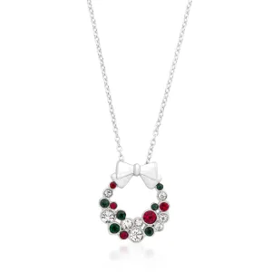 LOVCIA Festive Crystal Wreath Necklace