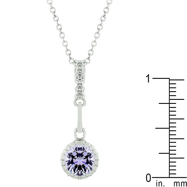 LOVCIA Lavender Bliss Cubic Zirconia Pendant