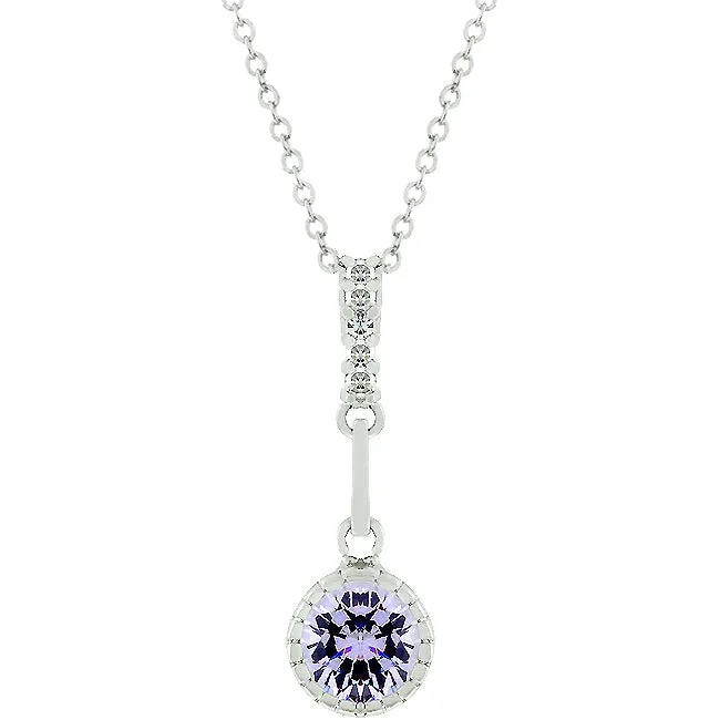 LOVCIA Lavender Bliss Cubic Zirconia Pendant