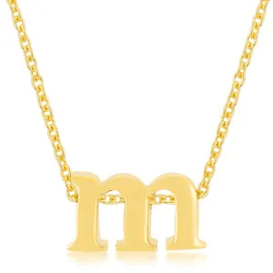 LOVCIA Monogram M Gold Necklace Pendant