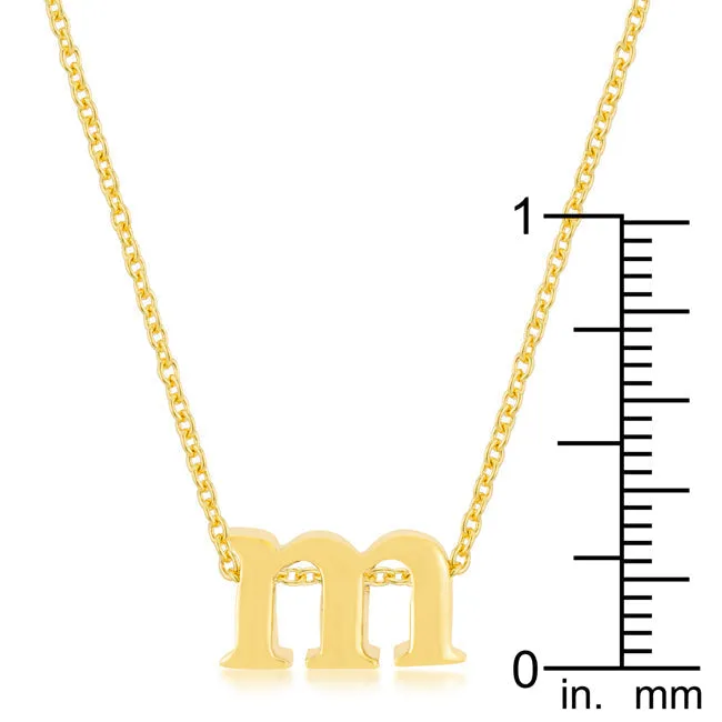 LOVCIA Monogram M Gold Necklace Pendant