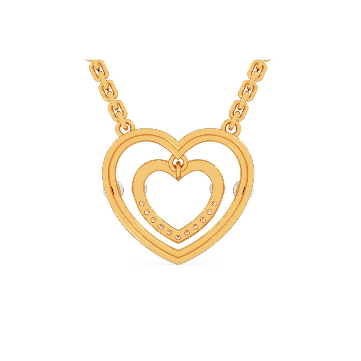 Luxury Double Heart Shaped Pendant