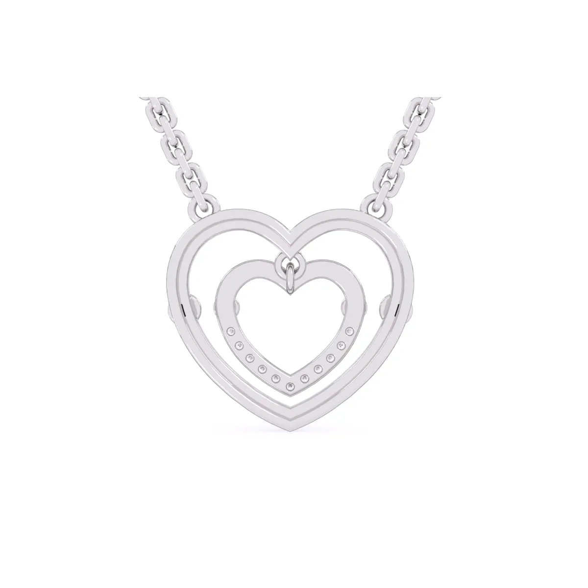 Luxury Double Heart Shaped Pendant