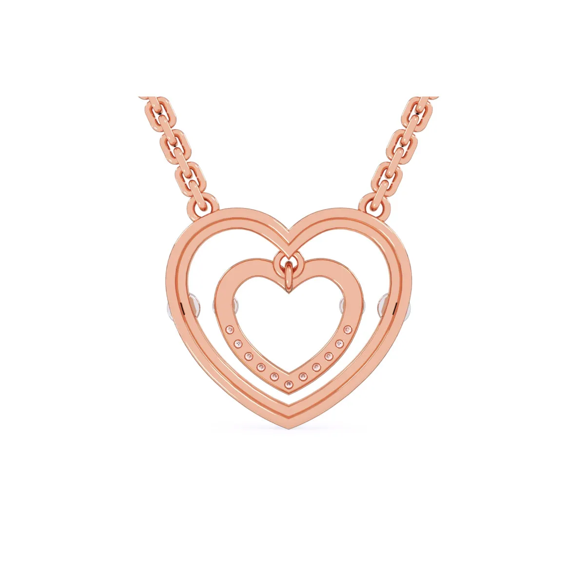 Luxury Double Heart Shaped Pendant